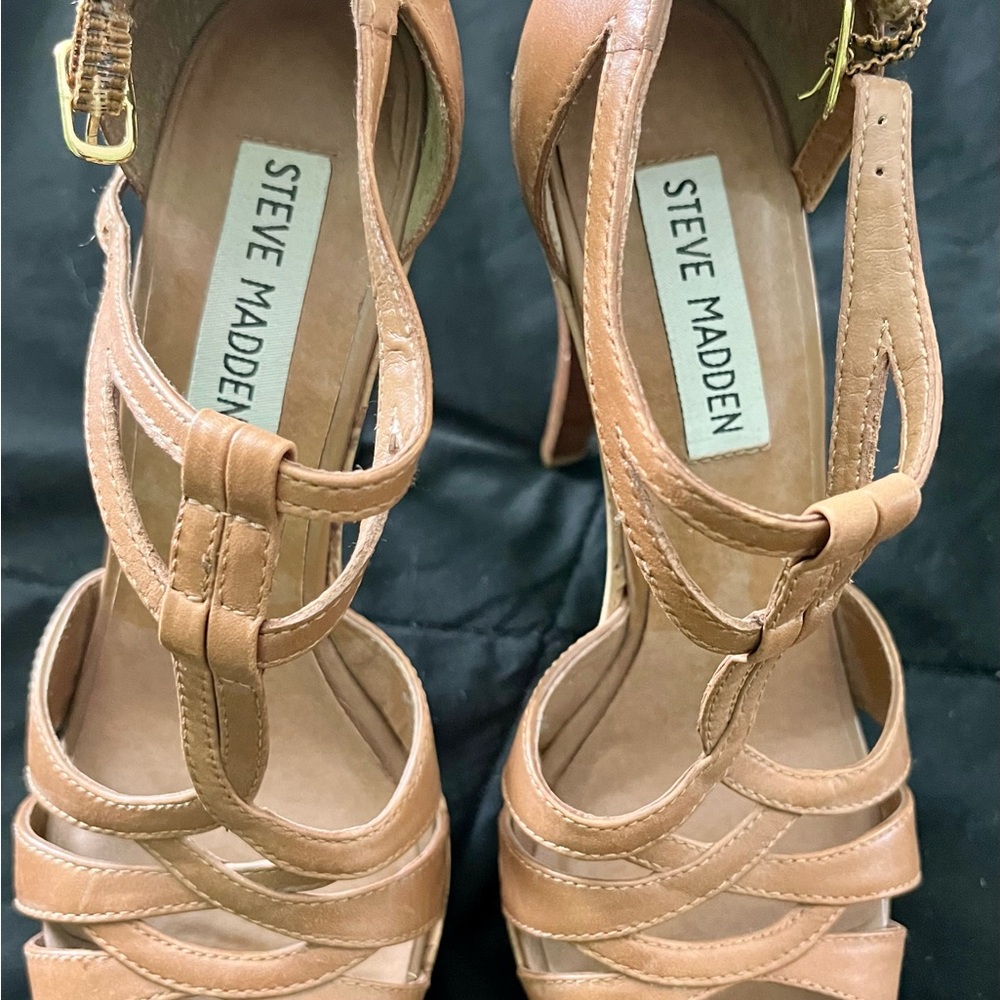 Steve Madden Tan Strappy Women's Heels